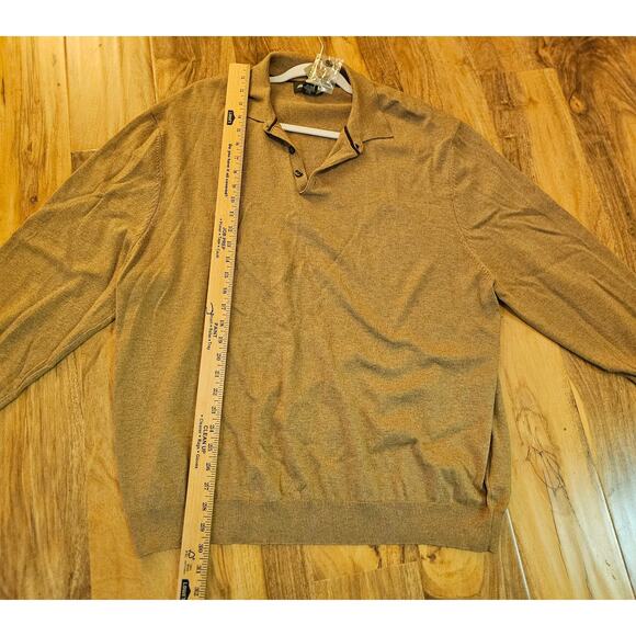 Eddie Bauer NWT XXL Camel Brown top Sweater w Collar Cashmere blend Warm Soft - Picture 4 of 13